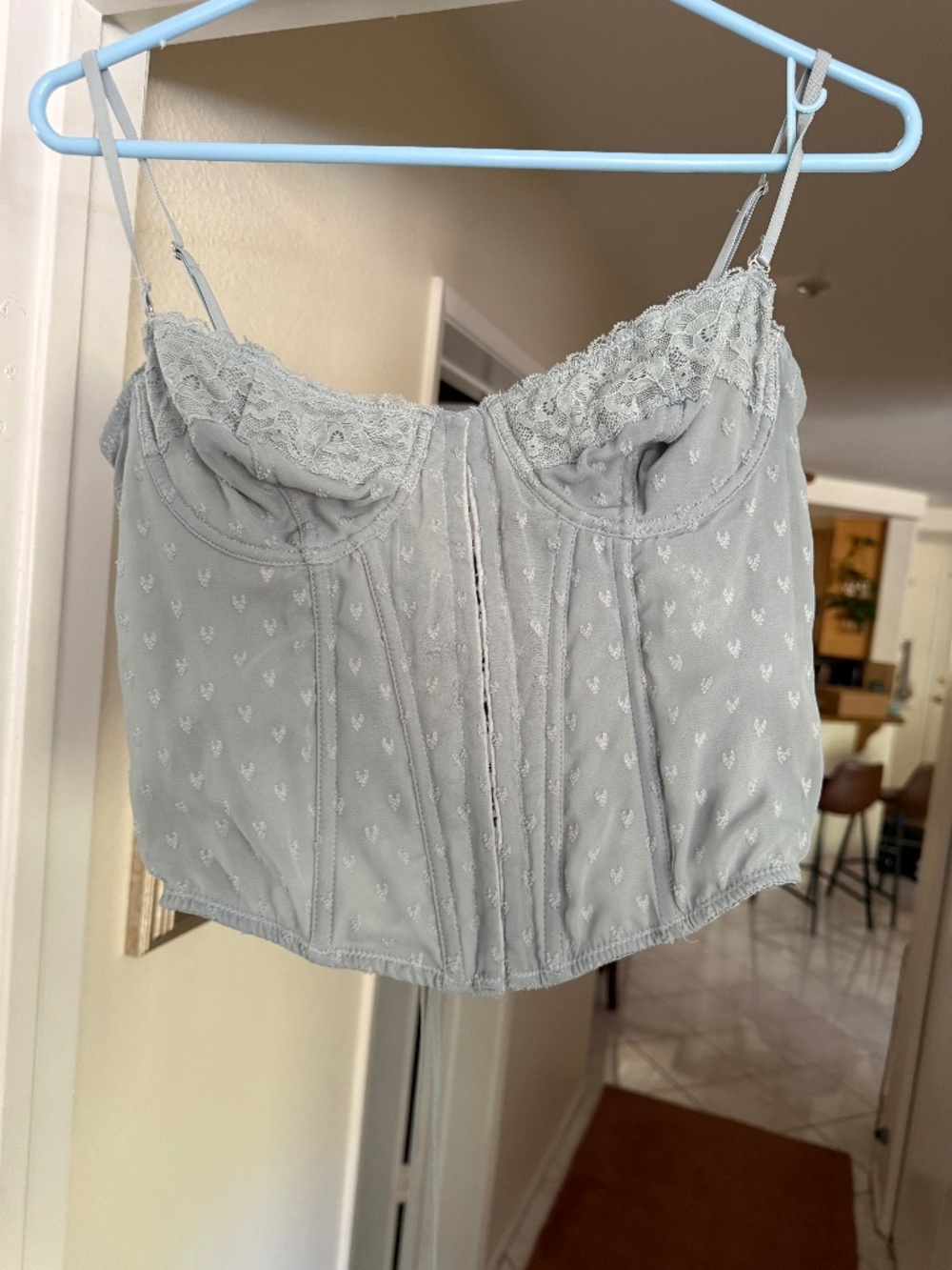 Baby blue corset top